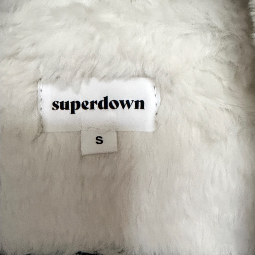 Superdown Genna Black Faux Leather Shearling Moto Jacket - Picture 3 of 8